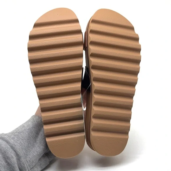 Reef Cushion Vista Hi Sandals Black Duo Platform Slide Size 9 - Picture 13 of 14